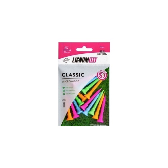 Lignum Tee Plastiktees 53mm, 16Stk., neon mix