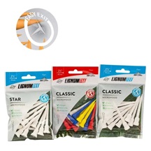Lignum Tee Plastiktees 53mm, 16Stk., neon mix