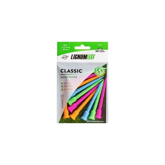 Lignum Tee Plastiktees 82mm, 12Stk., neon mix