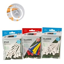 Lignum Tee Plastiktees 82mm, 12Stk., neon mix