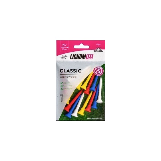 Lignum Tee Plastiktees 53mm, 16Stk., farbe mischen