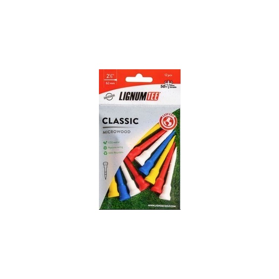 Lignum Tee Plastiktees 62mm, 16Stk., farbe mischen