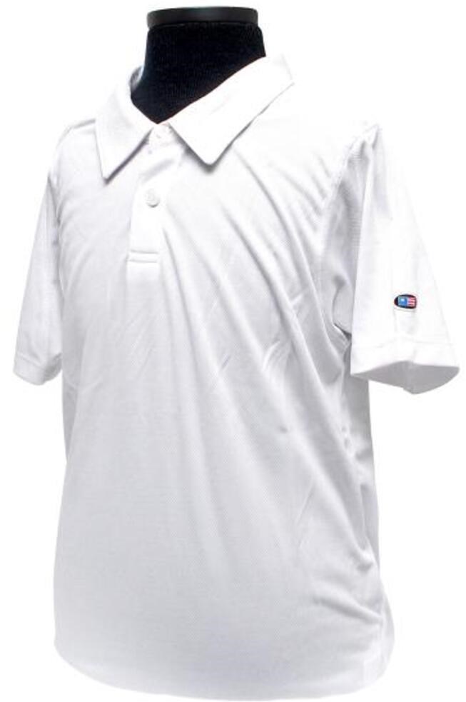 U.S. Kids Golf USKTech Lisle Junior Poloshirt, weiss