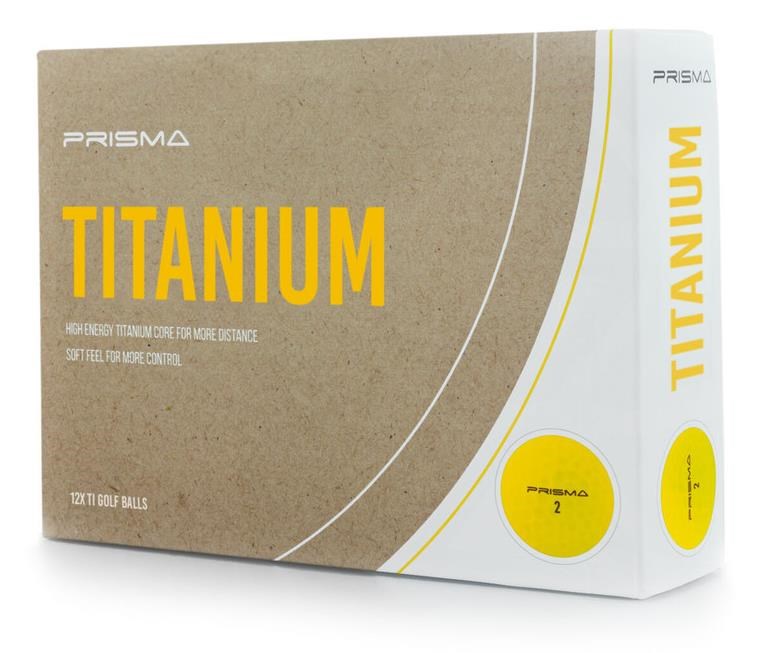Masters Prisma Titanium Golfbälle, gelb