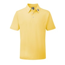 FootJoy Stretch Pique Solid Colour Athletic Fit Herren Poloshirt, gelb