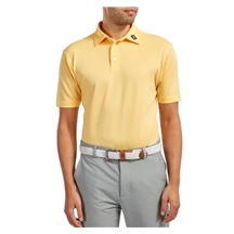 FootJoy Stretch Pique Solid Colour Athletic Fit Herren Poloshirt, gelb