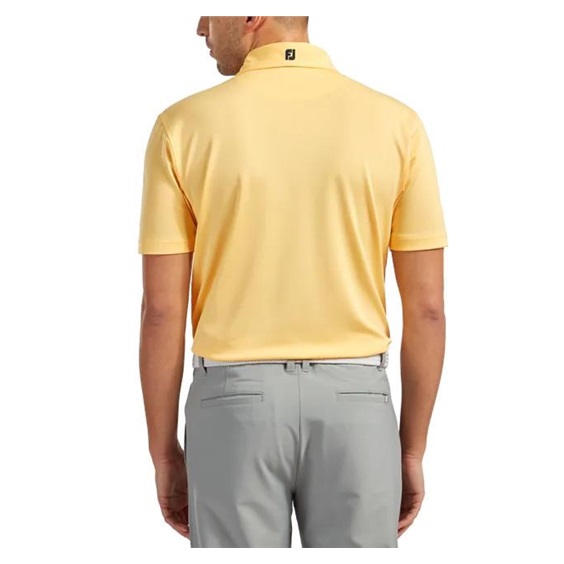 FootJoy Stretch Pique Solid Colour Athletic Fit Herren Poloshirt, gelb