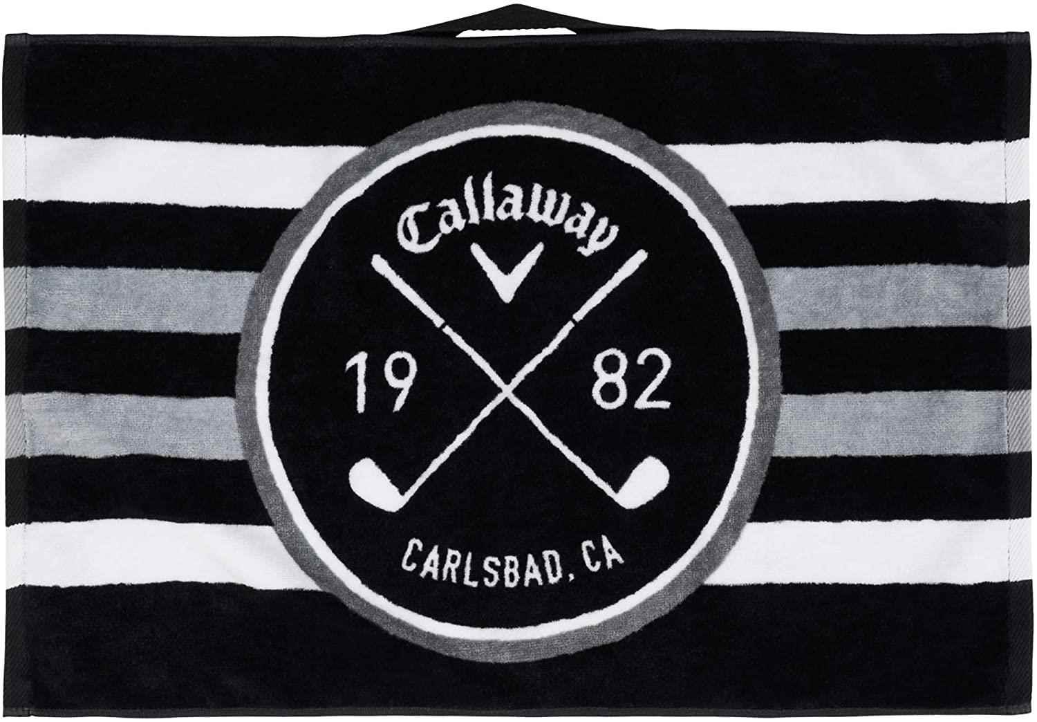 Callaway Cart Golfhandtuch, weiss/schwarz/grau