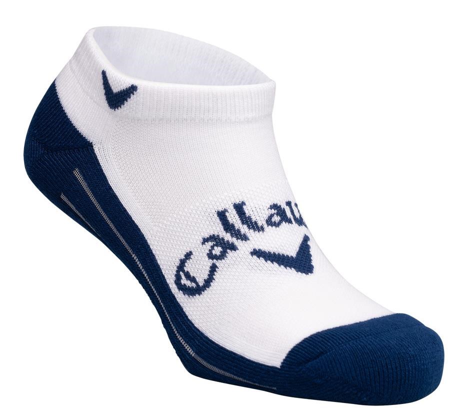 Callaway Tour Opti-Dri Low Cut Herren Socken, weiss/dunkelblau, 1 Paar