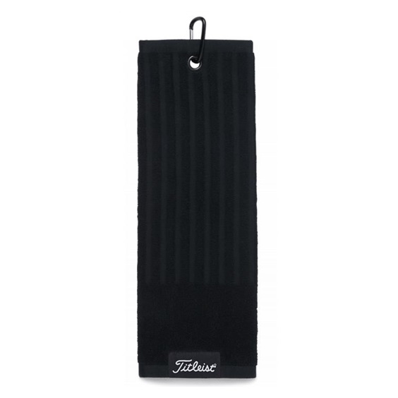 Titleist Tri-Fold Golfhandtuch, schwarz