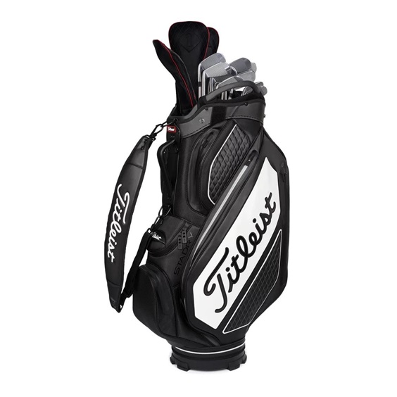Titleist Tour Series Premium Stadry Staffbag, schwarz/weiss