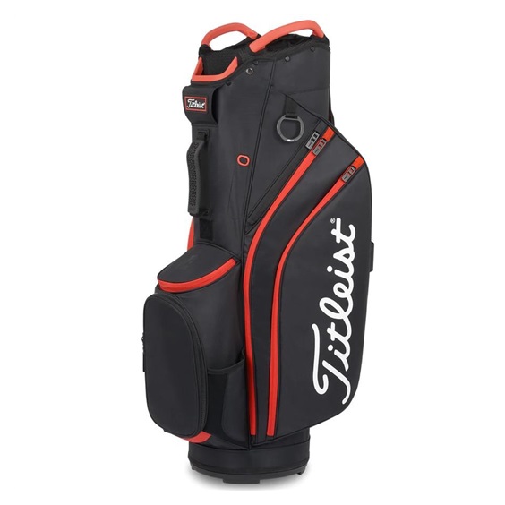 Titleist 14 Cartbag, schwarz/rot