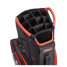 Titleist 14 Cartbag, schwarz/rot