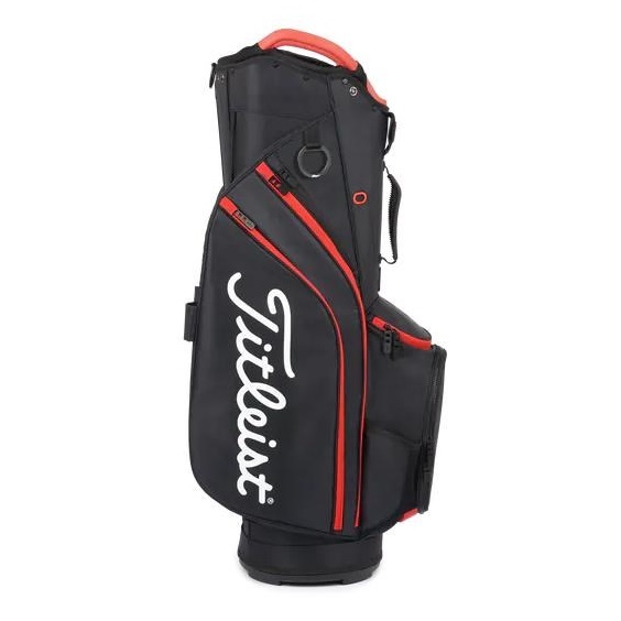 Titleist 14 Cartbag, schwarz/rot