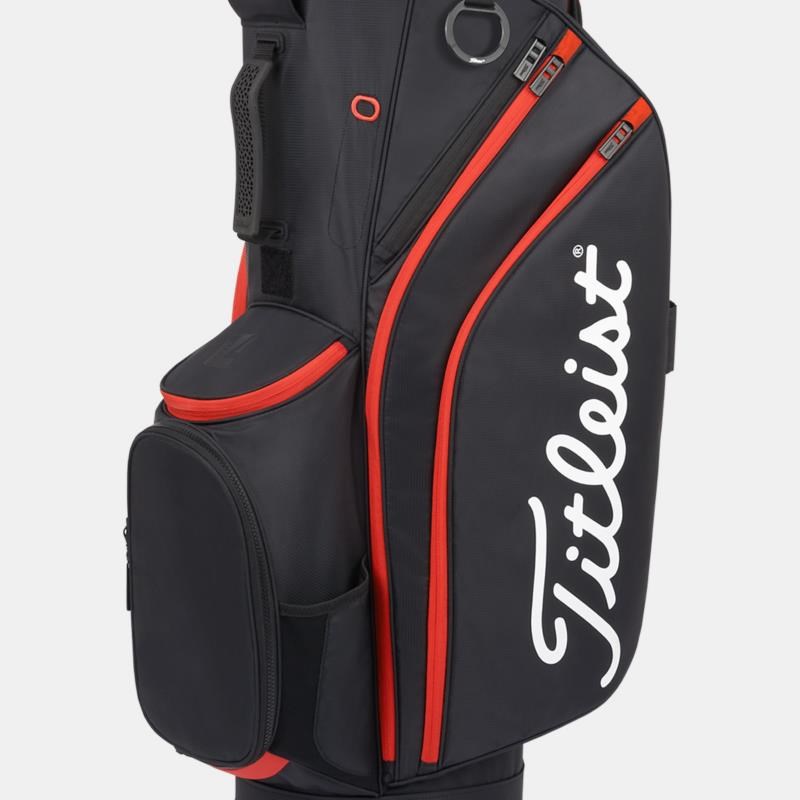 Titleist 14 Cartbag, schwarz/rot