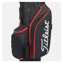 Titleist 14 Cartbag, schwarz/rot