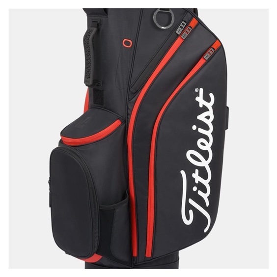 Titleist 14 Cartbag, schwarz/rot