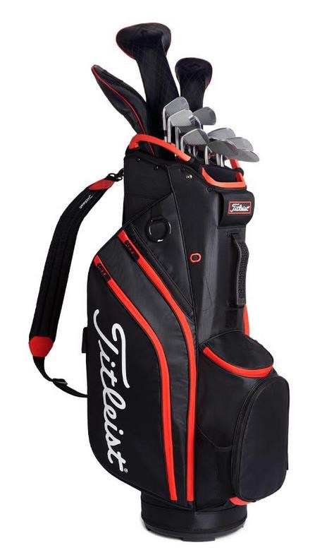 Titleist 14 Cartbag, schwarz/rot