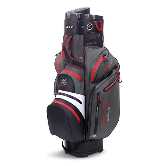 Big Max Dri Lite Silencio 2 Cartbag, charcoal/weiss/schwarz/rot