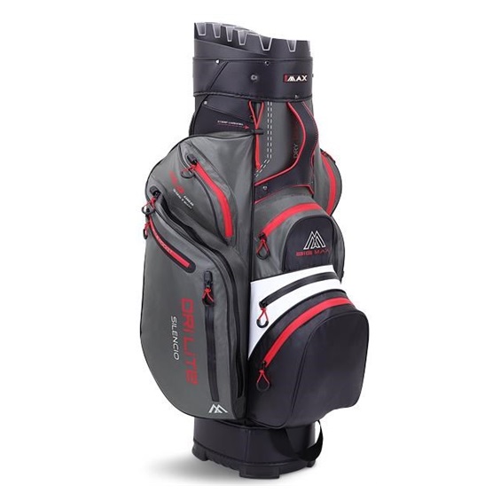 Big Max Dri Lite Silencio 2 Cartbag, charcoal/weiss/schwarz/rot