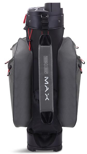 Big Max Dri Lite Silencio 2 Cartbag, charcoal/weiss/schwarz/rot