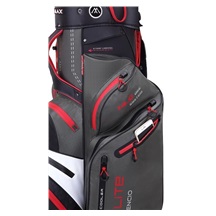 Big Max Dri Lite Silencio 2 Cartbag, charcoal/weiss/schwarz/rot