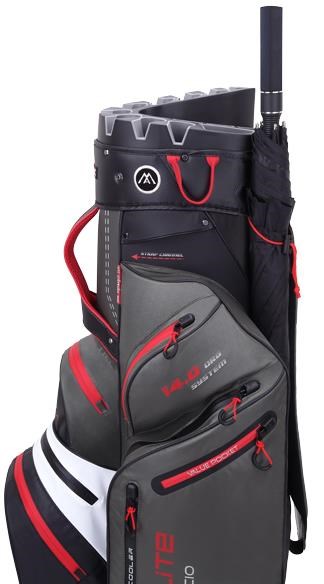 Big Max Dri Lite Silencio 2 Cartbag, charcoal/weiss/schwarz/rot