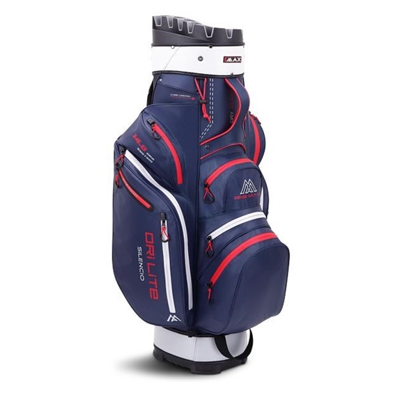 Big Max Dri Lite Silencio 2 Cartbag, dunkelblau/silber/rot