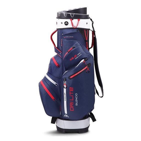 Big Max Dri Lite Silencio 2 Cartbag, dunkelblau/silber/rot
