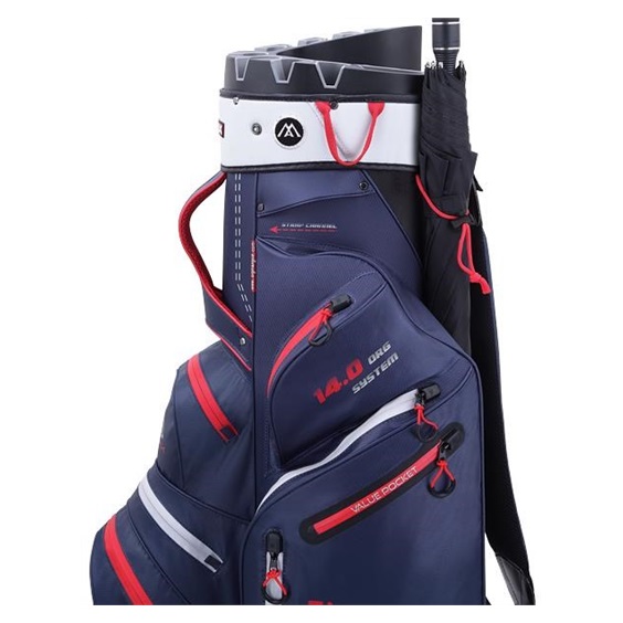 Big Max Dri Lite Silencio 2 Cartbag, dunkelblau/silber/rot