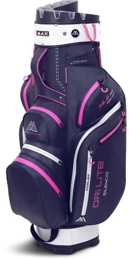 Big Max Dri Lite Silencio 2 Cartbag, steel blue/silver/fuchsia