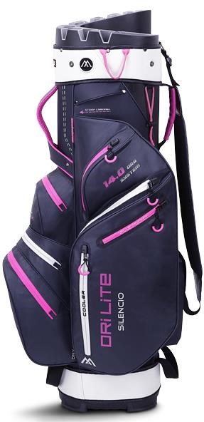 Big Max Dri Lite Silencio 2 Cartbag, steel blue/silver/fuchsia