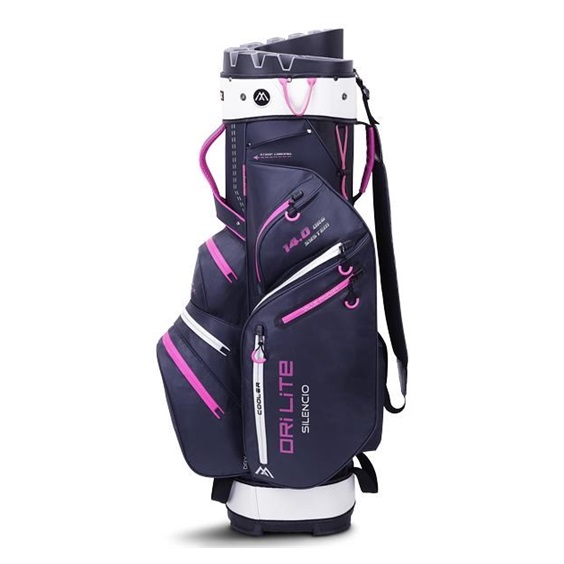 Big Max Dri Lite Silencio 2 Cartbag, steel blue/silver/fuchsia