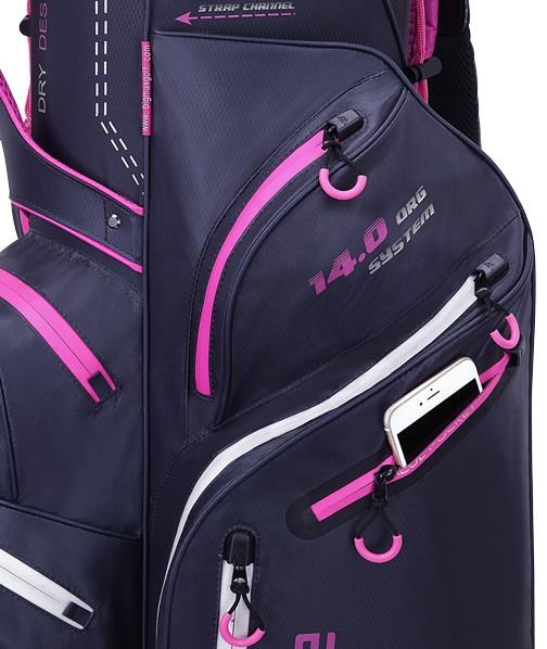 Big Max Dri Lite Silencio 2 Cartbag, steel blue/silver/fuchsia