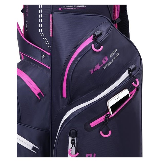 Big Max Dri Lite Silencio 2 Cartbag, steel blue/silver/fuchsia