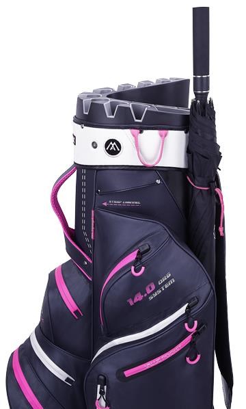 Big Max Dri Lite Silencio 2 Cartbag, steel blue/silver/fuchsia
