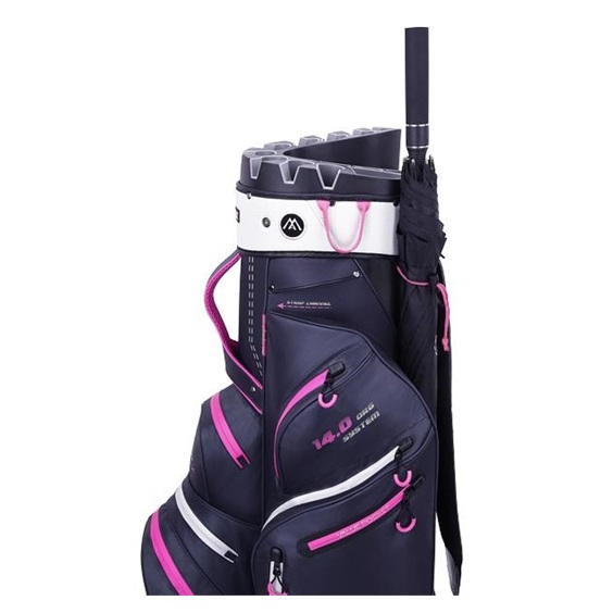 Big Max Dri Lite Silencio 2 Cartbag, steel blue/silver/fuchsia