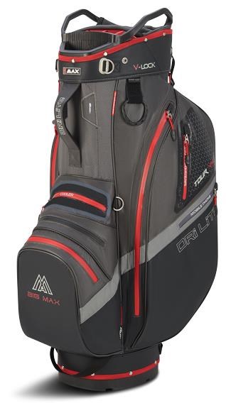 Big Max Dri Lite V-4 Cartbag, grau/schwarz/rot