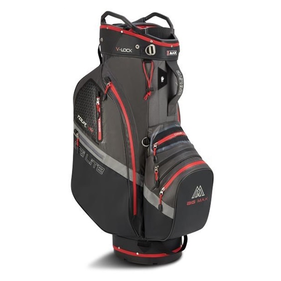 Big Max Dri Lite V-4 Cartbag, grau/schwarz/rot