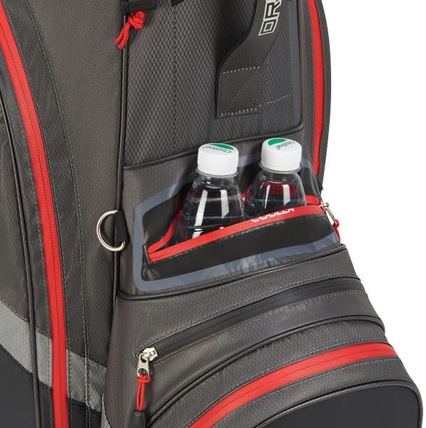Big Max Dri Lite V-4 Cartbag, grau/schwarz/rot