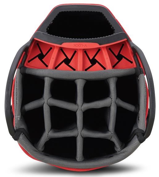 Big Max Dri Lite V-4 Cartbag, grau/schwarz/rot