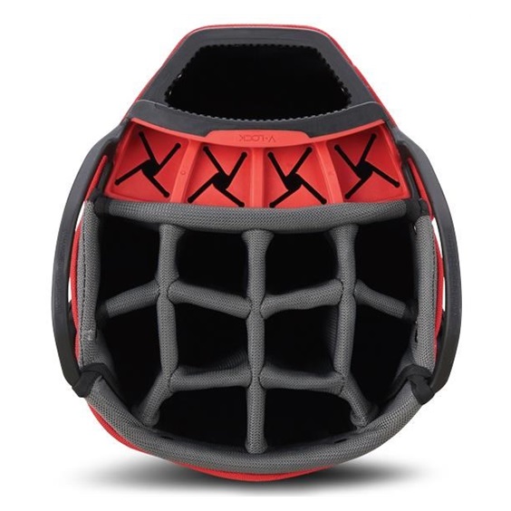 Big Max Dri Lite V-4 Cartbag, grau/schwarz/rot