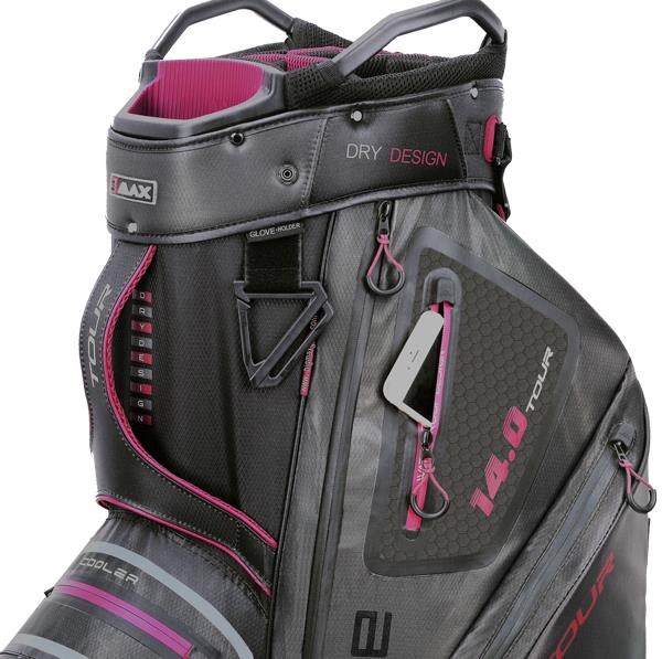 Big Max Dri Lite Tour Cartbag, schwarz/grau/merlot