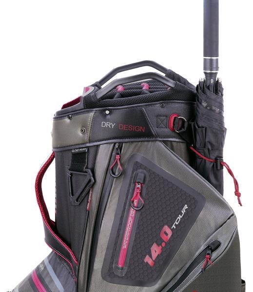 Big Max Dri Lite Tour Cartbag, schwarz/grau/merlot