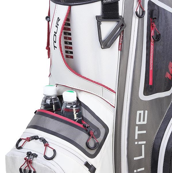 Big Max Dri Lite Tour Cartbag, weiss/grau/schwarz/merlot