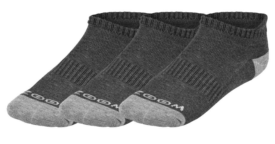Zoom Crew Damen Socken, 3Paar, grau