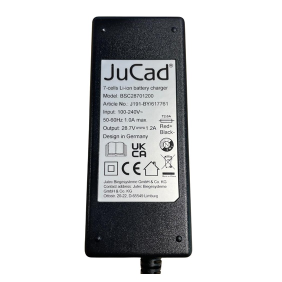 Ladegerät für JuCad Li-Ion 1.0 mit Binderstecker (Standard Plug)
