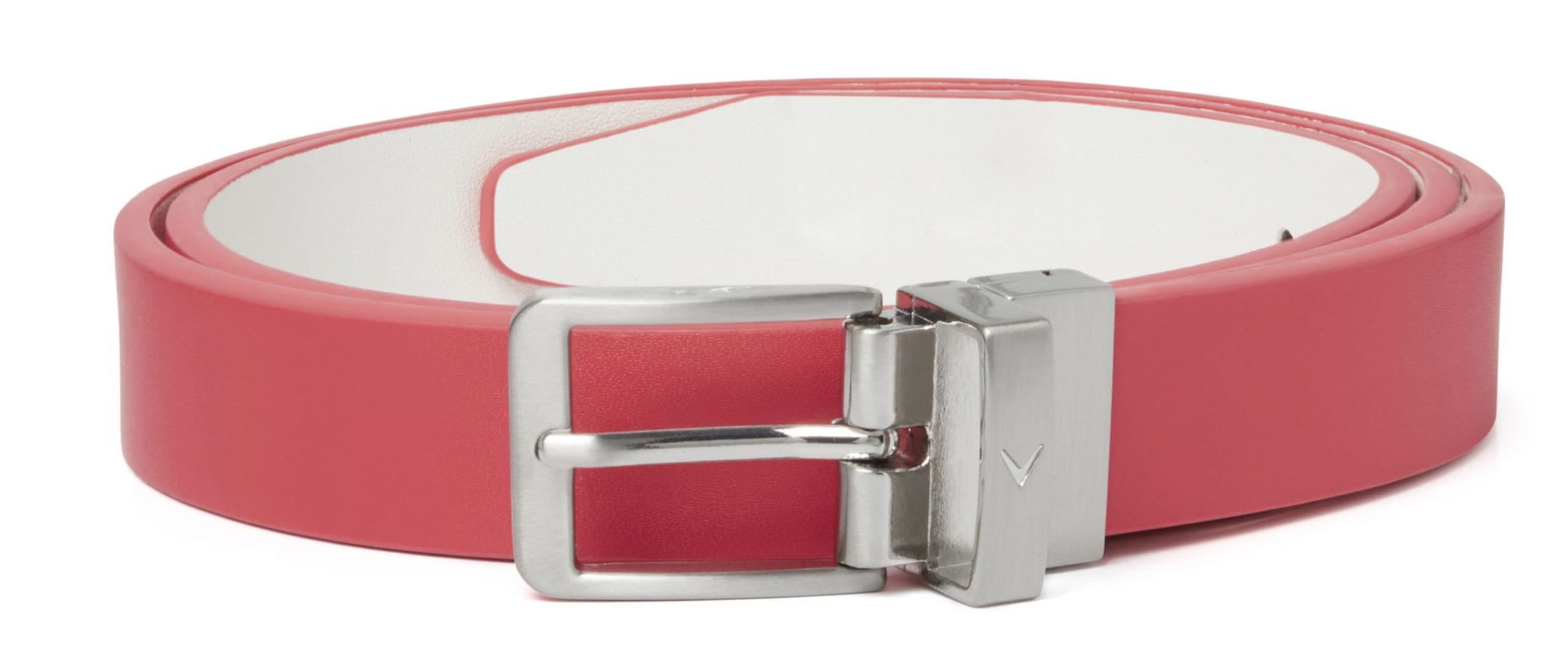 Callaway Sleek Modern Reversible ladies belt, red/white