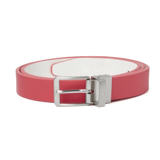 Callaway Sleek Modern Reversible ladies belt, red/white