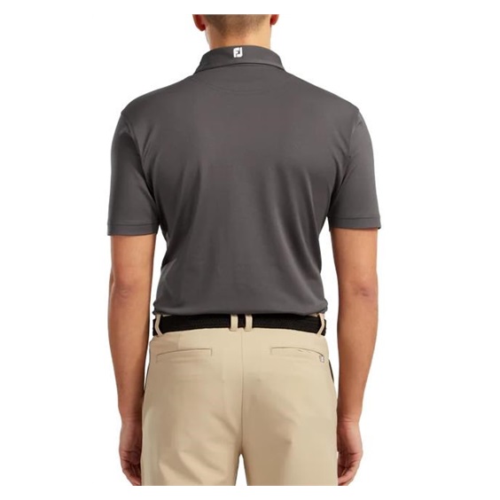 FootJoy Stretch Pique Solid Athletic Fit Herren Poloshirt, charcoal